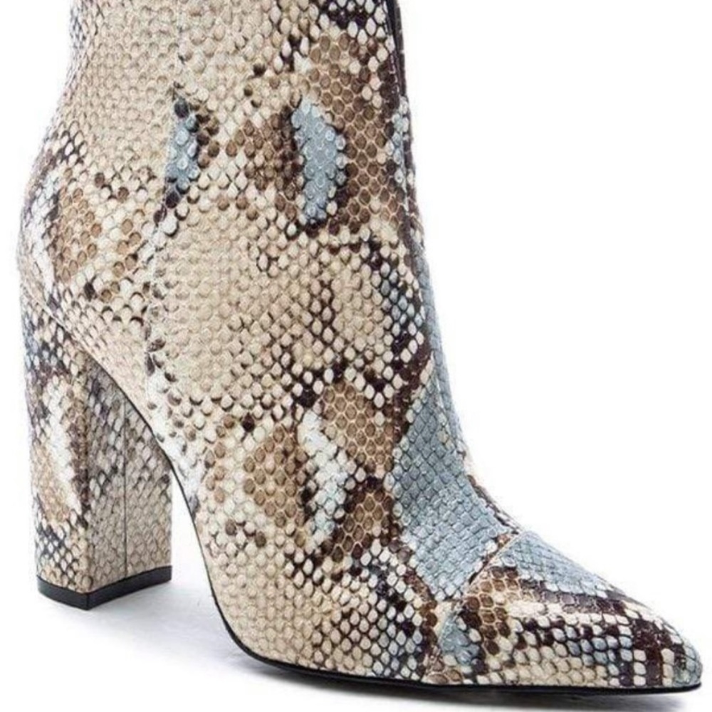Snakeskin Print Boots